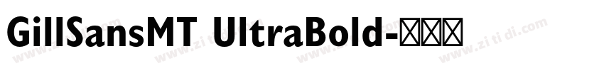 GillSansMT UltraBold字体转换